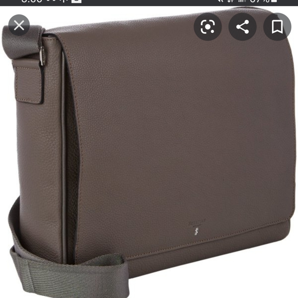 Serapian Flap Front Messenger Brown bag